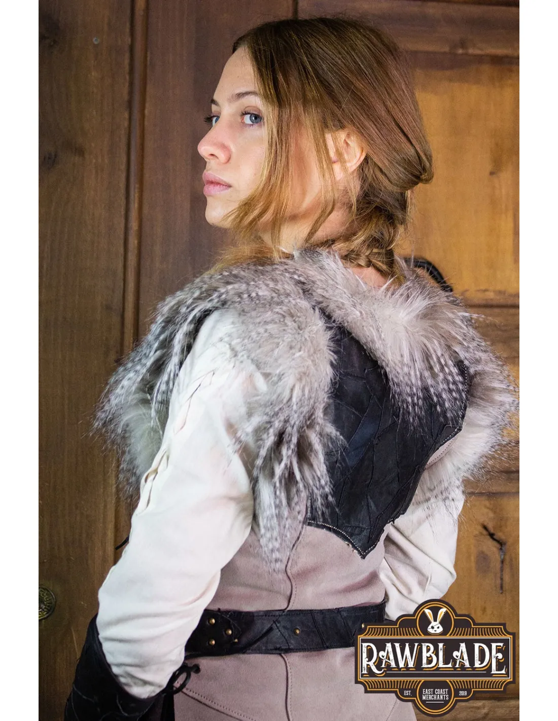 Pourpoint Hibou long en cuir pour femme, style Viking ⚔️ Boutique Épées